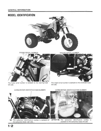1985-1986 Honda™ ATC250R 3-wheeler shop manual Preview image 5