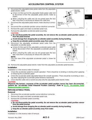 2004 Nissan Quest shop manual Preview image 3