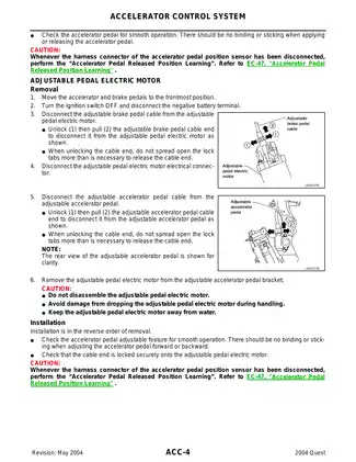2004 Nissan Quest shop manual Preview image 4