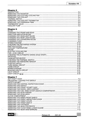 Aprilia Scarabeo 150 scooter service repair manual Preview image 3