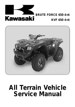 2005-2009 Kawasaki Brute Force 650 KVF 650 4x4 ATV repair service manual Preview image 1