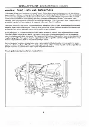1997 Hyundai Sonata NF G4KC / GSL 2.4 factory repair service manual Preview image 3