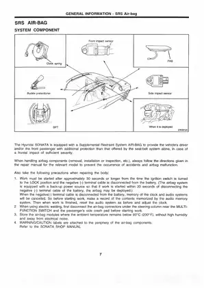 1997 Hyundai Sonata NF G4KC / GSL 2.4 factory repair service manual Preview image 4