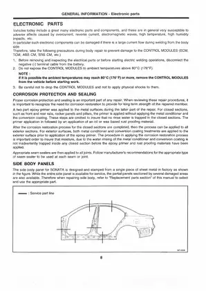 1997 Hyundai Sonata NF G4KC / GSL 2.4 factory repair service manual Preview image 5