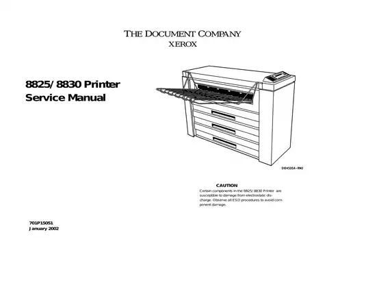 Xerox 8825, 8830 wide-format printer/copier manual Preview image 3
