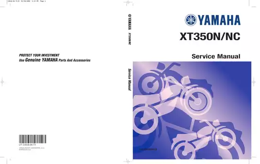 1985-2000 Yamaha XT350N/NC service manual Preview image 1