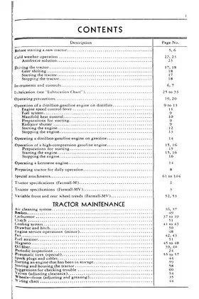 1939-1952 IH International Farmall M, MV row-crop/high-clearance tractor owner`s manual Preview image 4