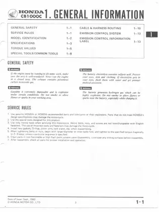 1983 Honda CB-1000C repair manual Preview image 2