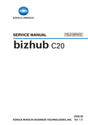 Konica Minolta Bizhub C20 multifunctional color laser printer service manual Preview image 1