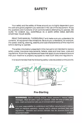 Case 580C CK Construction King Loader Backhoe operator´s manual Preview image 5