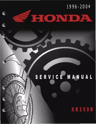 1996-2004 Honda XR250, XR250R service manual Preview image 1