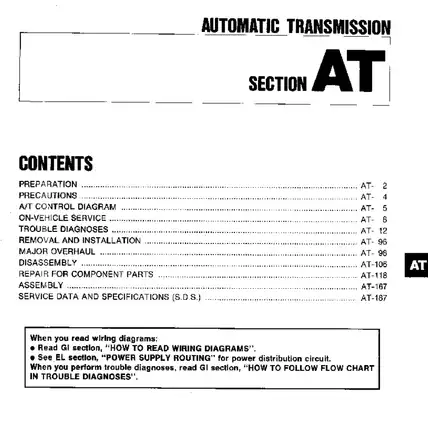 1989-2000 Nissan 300ZX automatic transmission manual Preview image 1