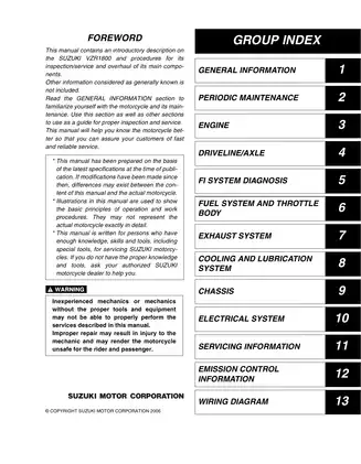 2006 Suzuki VZR1800 service manual Preview image 2