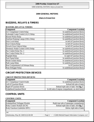 1999-2004 Oldsmobile Alero repair manual Preview image 1