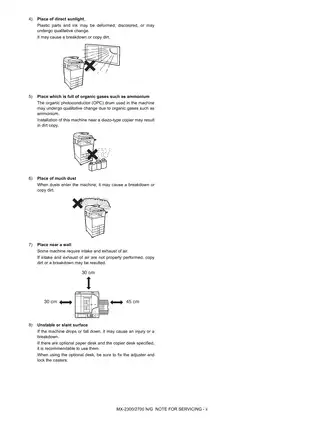 Sharp MX-2300G/MX-2700G, MX-2300N/MX-2700N service manual Preview image 4