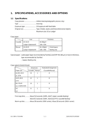 Toshiba 1550, ED1550 copier service manual Preview image 4