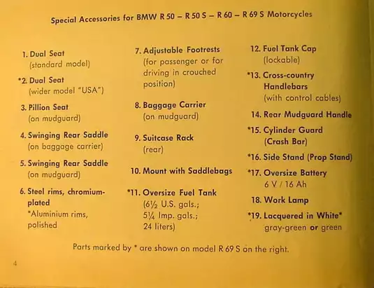BMW R50, R50S, R60, R69S instruction manual Preview image 5