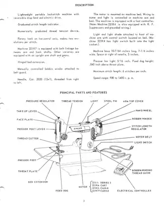 Singer 221 sewing machine service manual Preview image 4