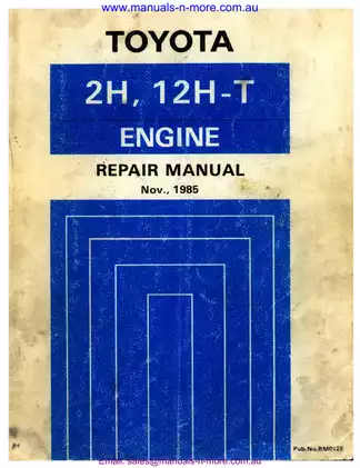 Toyota 2H, 12H-T engine repair manual Preview image 1