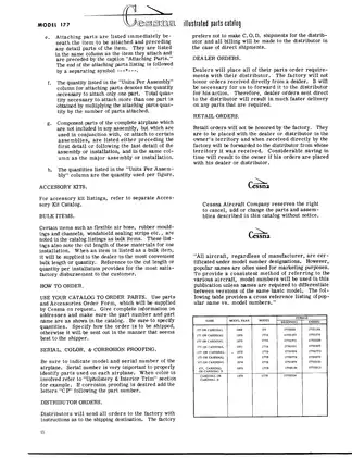 1968-1977 Cessna 177 Cardinal aircraft parts catalog manual Preview image 4