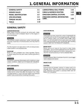 1999-2002 Honda TRX400EX service manual Preview image 5