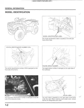 2001-2003 Honda Rubicon TRX500FA ATV service, repair manual Preview image 4