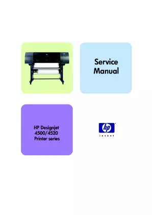 HP Designjet 4500, 4520 series printer service manual Preview image 1