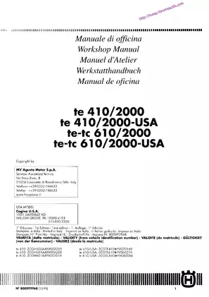 2000-2002 Husqvarna TE610, TC610 repair manual Preview image 3
