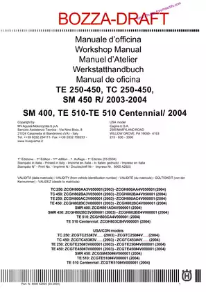 2003-2004 Husqvarna TE 250, TE 450 repair manual Preview image 3