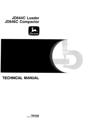 John Deere 644C Wheel Loader, 646C compactor technical manual Preview image 1