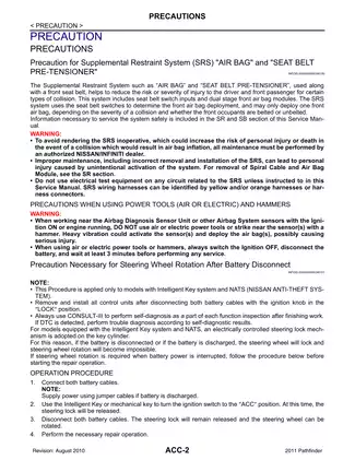 2011 Nissan Pathfinder repair manual Preview image 2