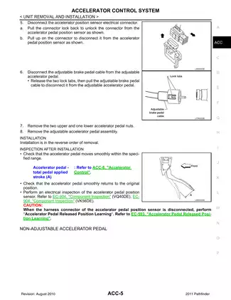 2011 Nissan Pathfinder repair manual Preview image 5