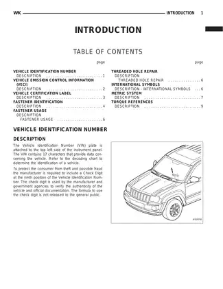 2005-2010 Jeep Grand Cherokee servcie manual Preview image 2