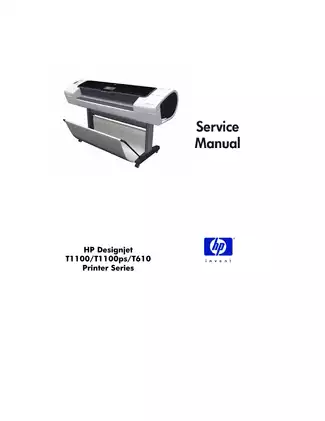 HP Designjet T1100, T1100ps, T610 large-format printer service manual Preview image 1
