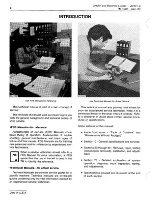 John Deere JD401-C Loader & Backhoe Loader Technical Manual Preview image 4