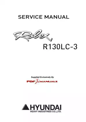 Hyundai Robex R130LC-3 tracked excavator service manual Preview image 1