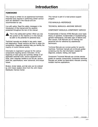 John Deere 210 C, 310 C, 315 C backhoe loader technical manual  Preview image 2