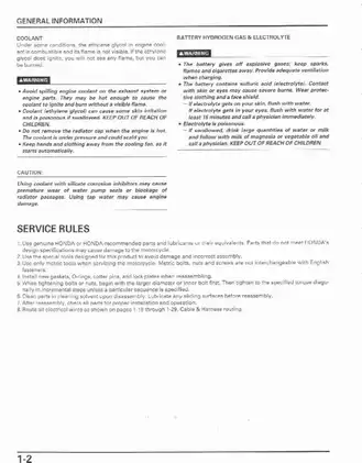 1998-2003 Honda SuperHawk VTR1000F service manual Preview image 4