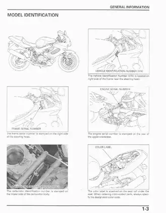 1998-2003 Honda SuperHawk VTR1000F service manual Preview image 5