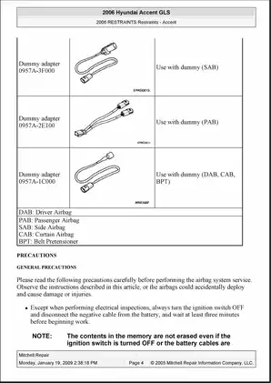 2006-2008 Hyundai Accent GLS repair manual Preview image 4