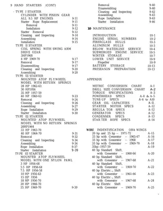 1956-1970 Johnson Evinrude 1.5 hp - 40 hp outboard motor service manual Preview image 4