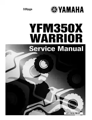 2004-2012 Yamaha Warrior 350, YFM 350 R, YFM350X ATV service manual Preview image 1