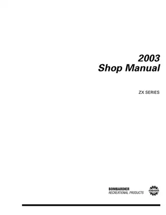 2003 BRP ZX, MX Z, Legend, Summit Ski-Doo shop manual Preview image 2