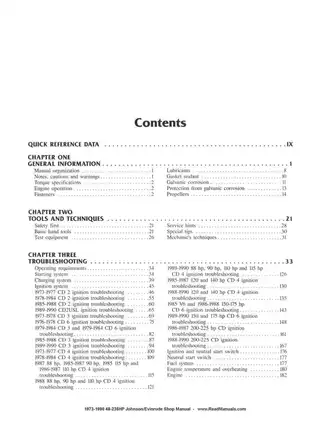 1973-1990 Johnson Evinrude 48hp-235hp outboard motor service manual Preview image 2