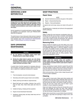 2003 Harley Davidson Softail, FLST, FXST shop manual Preview image 4