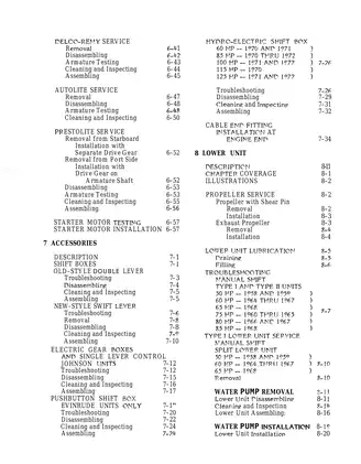 1958-1972 Johnson Evinrude 50 hp -125 hp outboard motor service manual Preview image 5