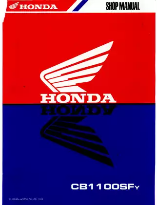 2000-2003 Honda CB1100SF, X11 shop manual Preview image 1