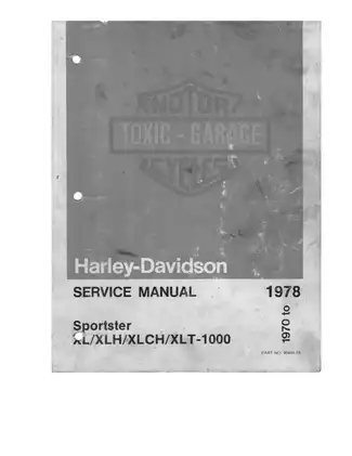 1970-1978 Harley-Davison Sportster XL/XLH/XLCH/XLT-1000 service manual Preview image 1