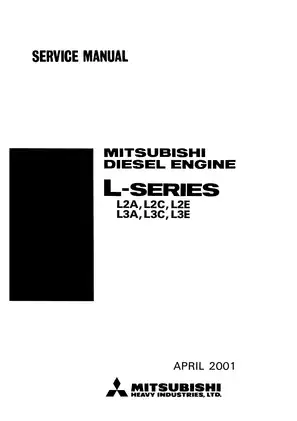 Mitsubishi L2A, L2C, L2E, L3A, L3C, L3E diesel engine service manual Preview image 1
