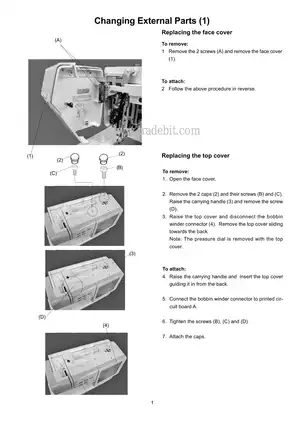 Janome Memory Craft MC11000 sewing machine service manual Preview image 3